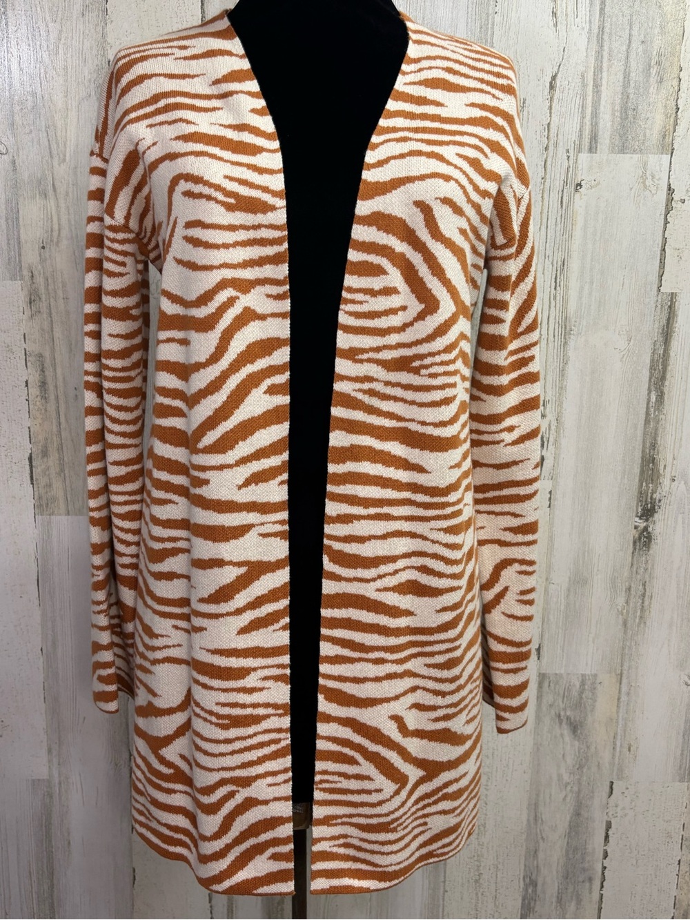 LOFT Outlet Open-Front Zebra‎ Print Cardigan Sweater